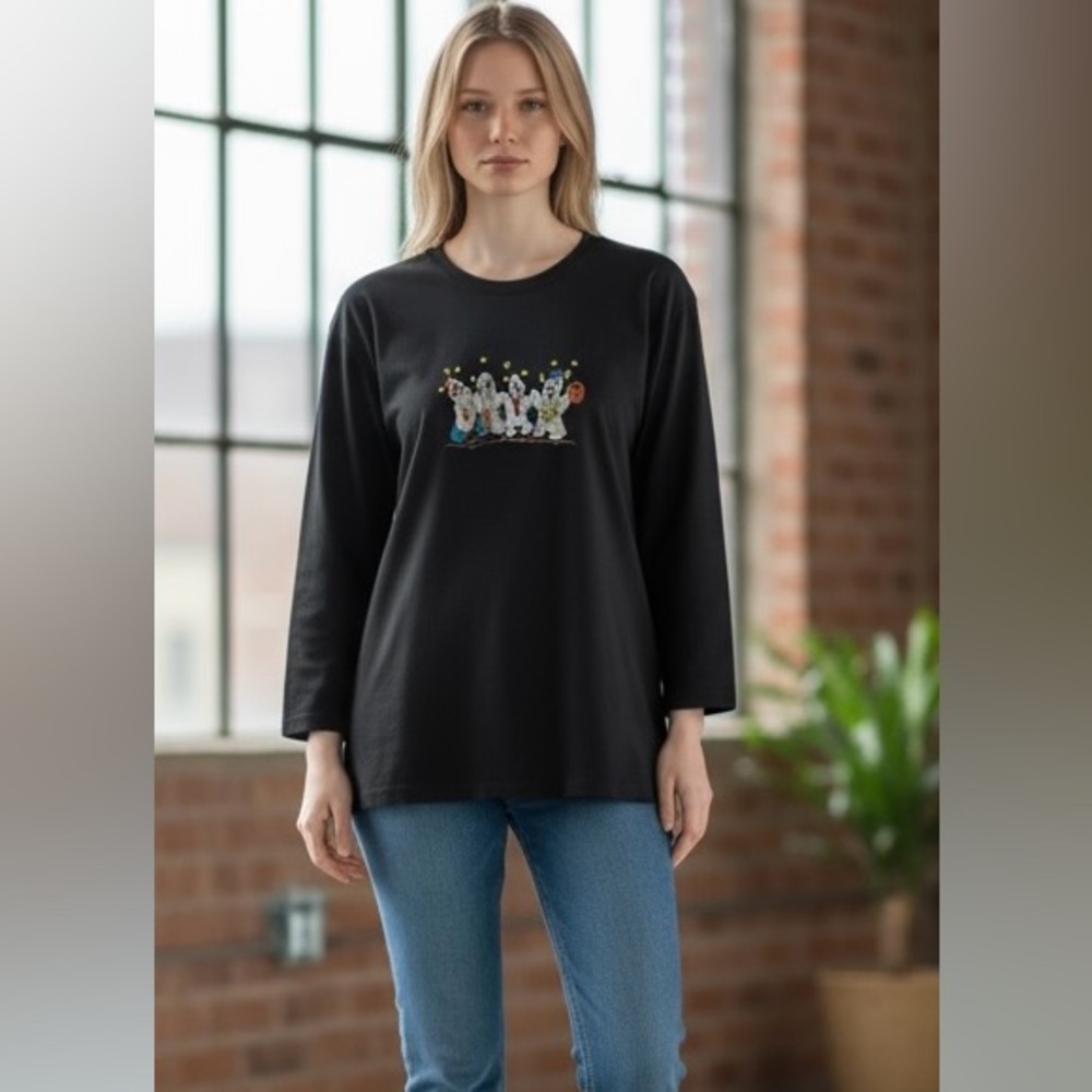 Elegant Black Long‎ Sleeve Women's Top